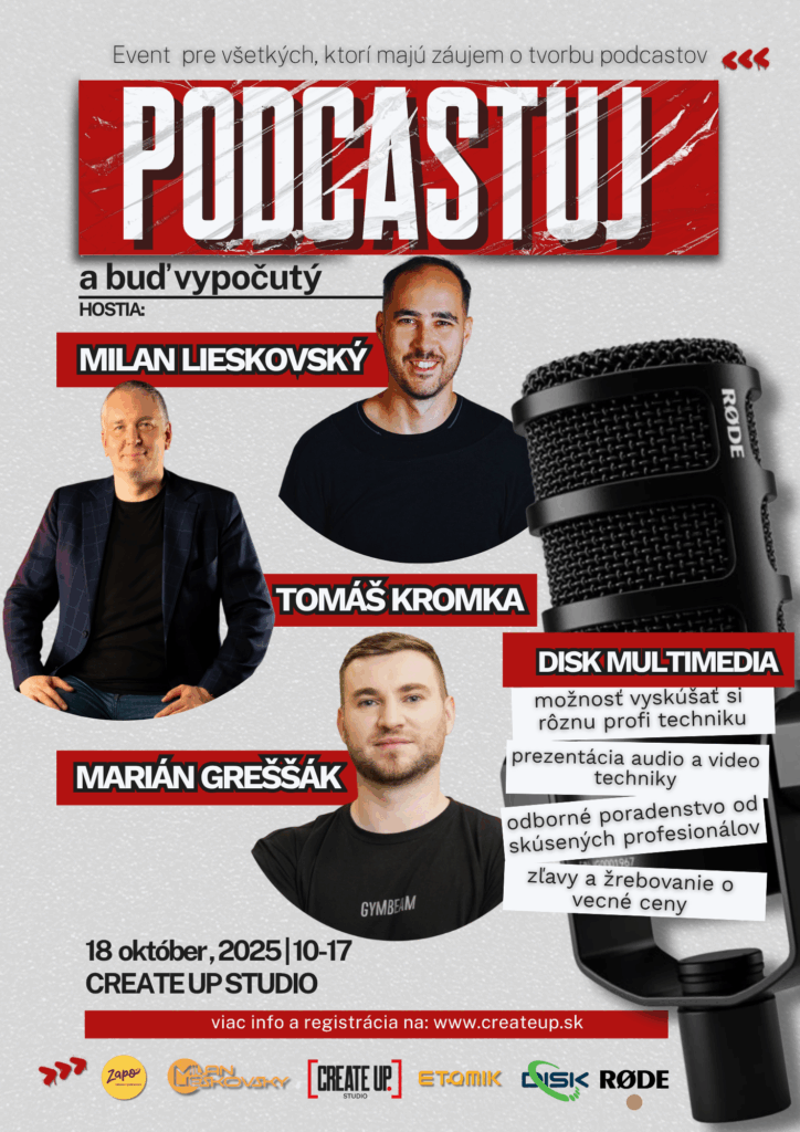 Podcastuj a buď vypočútý plagát